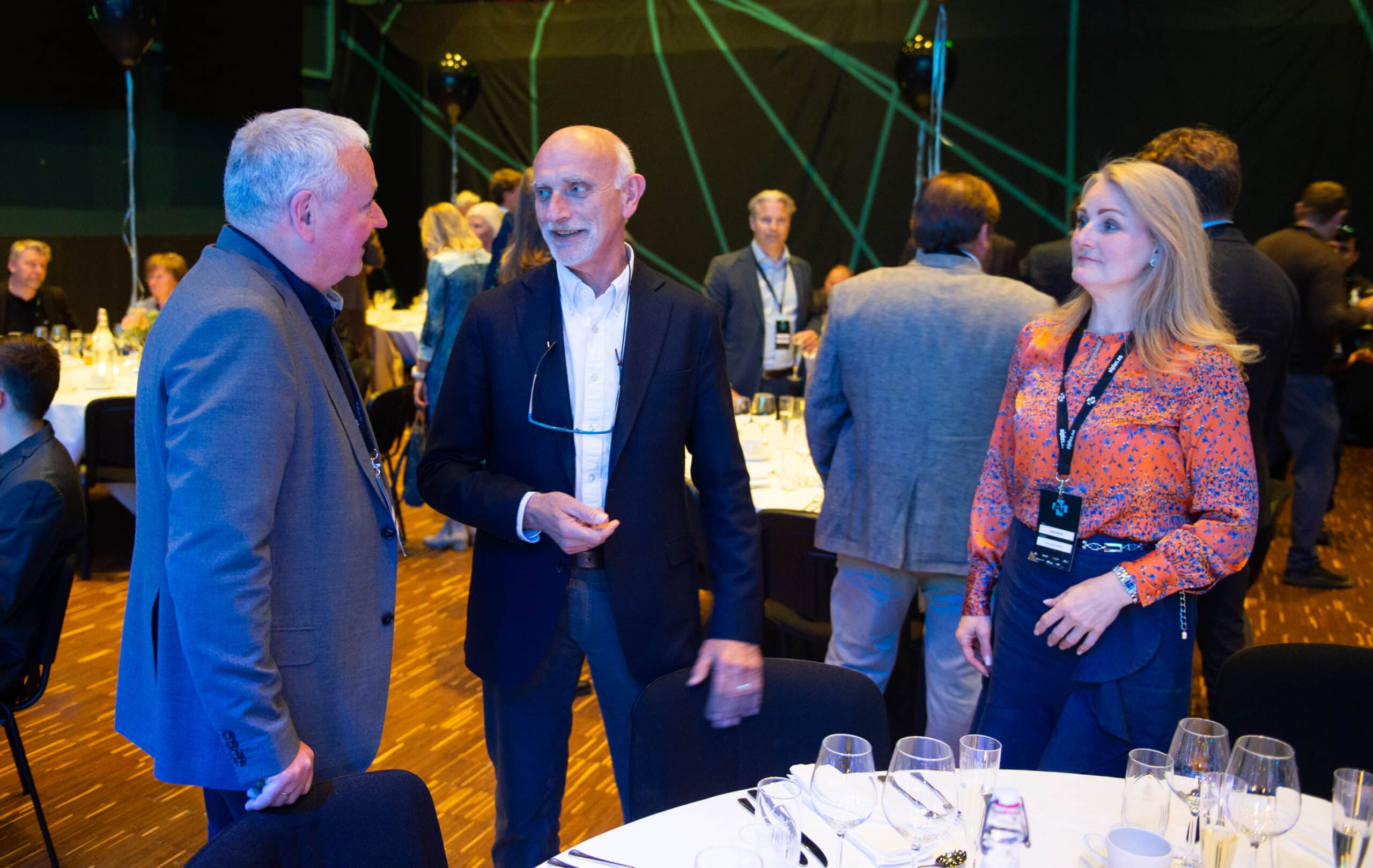 The chair of the Smart Innovation Norway board Ole Andreas Schärer (in the middle) was attending AI+ 2023. PHOTO: Stein Johnsen, Contentvideo.no