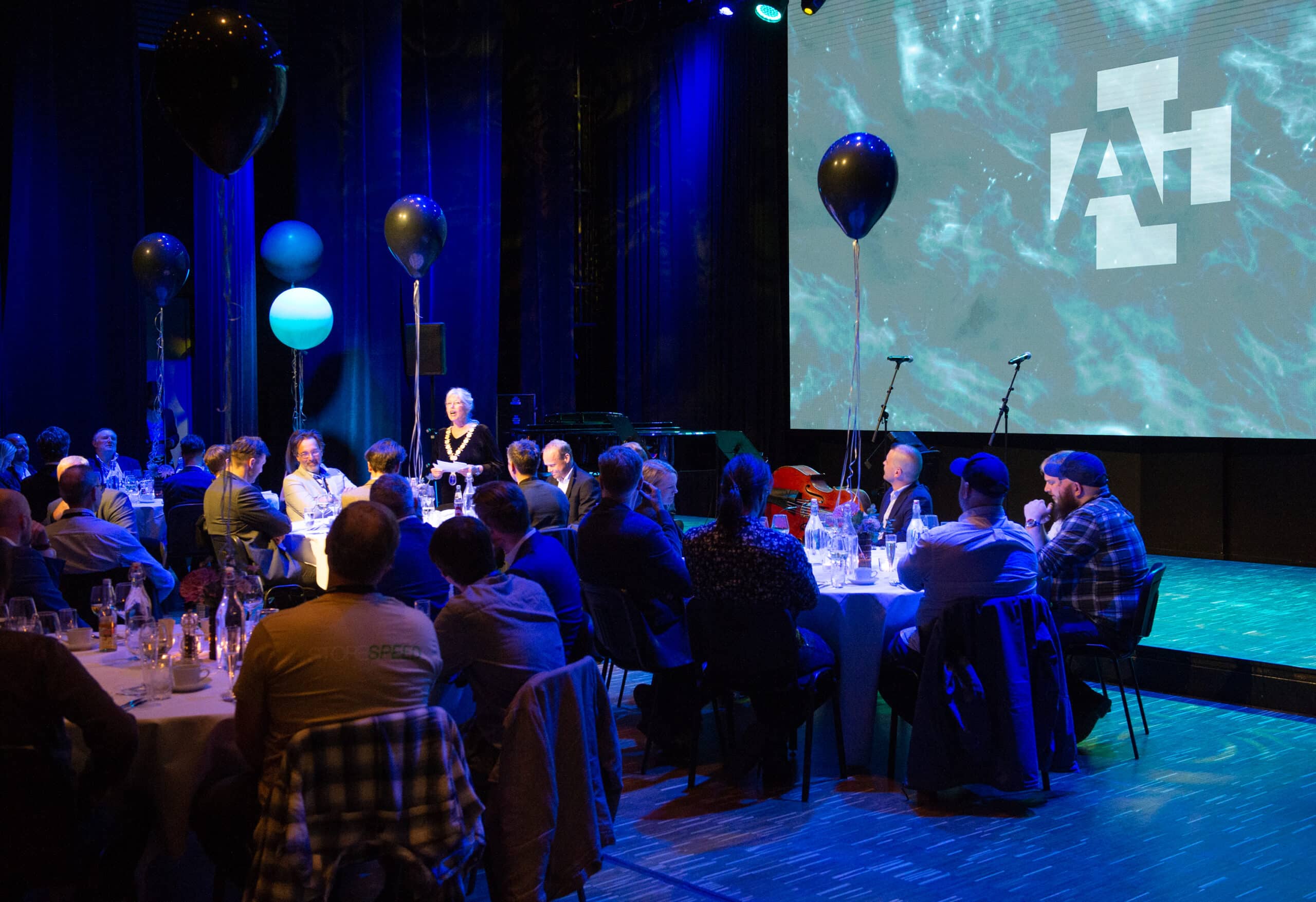 The Halden mayor Anne-Kari Holm (Sp) gave e a warm welcome in the conference dinner opening speech. PHOTO: Stein Johnsen, Contentvideo.no